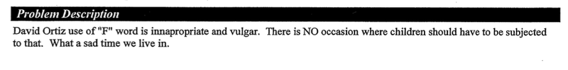 Illustration for article titled Every Viewer Complaint About Big Papi's Post-Bombing Swear Word